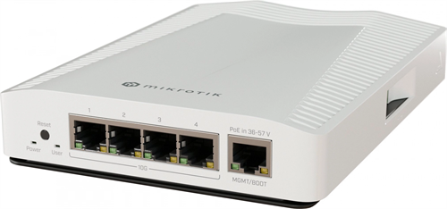 Коммутатор MikroTik CRS304-4XG-IN 1x1Гбит/с 4x10Гбит/с 1PoE управляемый CRS304-4XG-IN