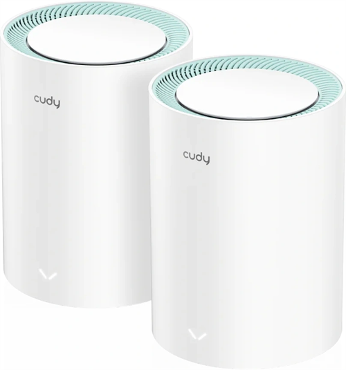 Бесшовный Mesh роутер Cudy M1500 (M1500(2-PACK)) AX1500 10/100/1000BASE-TX белый (упак.:2шт) M1500(2-PACK)