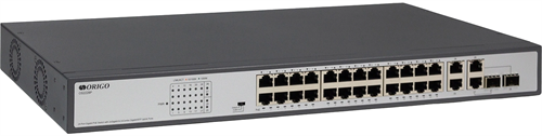 Коммутатор Origo OS2228P/370W OS2228P/370W/A1A 28x1Гбит/с 2xКомбо(1000BASE-T/SFP) 2SFP 24PoE+ 370W н OS2228P/370W/A1A