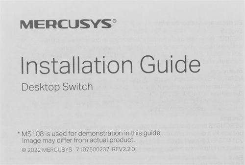 Коммутатор Mercusys MS105GS (L2) 5x1Гбит/с неуправляемый MS105GS