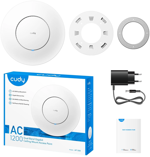Точка доступа Cudy AP1300 AC1300 10/100/1000BASE-TX белый AP1300