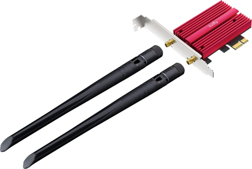 Сетевая карта Wi-Fi + Bluetooth Cudy WE9300 BE9300 PCI Express x1 (ант.внеш.съем) 2ант. WE9300