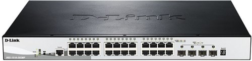 Коммутатор D-Link DGS-1510-28XMP/A1A 24x1Гбит/с 4xКомбо(10GBase-T/SFP+) 4SFP+ 24PoE+ 370W управляемы DGS-1510-28XMP/A1A