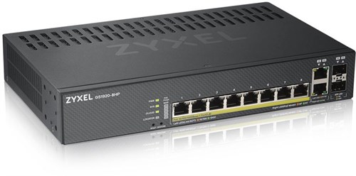 Коммутатор Zyxel GS1920-8HPV2-EU0101F (L2) 8x1Гбит/с 2xКомбо(1000BASE-T/SFP) 8PoE+ 130W управляемый GS1920-8HPV2-EU0101F
