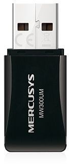 Сетевой адаптер Wi-Fi Mercusys MW300UM N300 USB 2.0 MW300UM