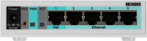 Коммутатор MikroTik RB260GS CSS106-5G-1S (L2) 5x1Гбит/с 1SFP управляемый CSS106-5G-1S