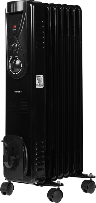 Радиатор масляный Centek CT-6200 1500Вт черный CT-6200 BLACK