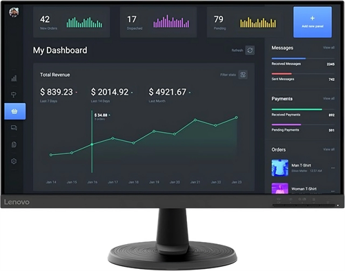 Монитор Lenovo 23.8" ThinkVision C24-40 черный VA 4ms 16:9 HDMI матовая 250cd 178гр/178гр 1920x1080  63DCKAT6UK