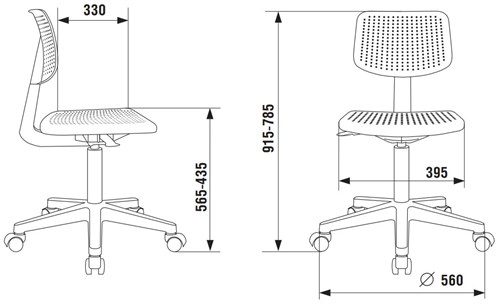 Кресло детское Бюрократ CH 200 белый пластик крестов. пластик CH 200 B