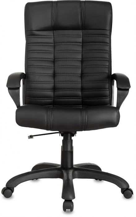 Кресло руководителя Бюрократ KB-10 черный экокожа крестов. пластик KB-10/BLACK