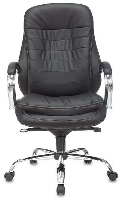 Кресло руководителя Бюрократ T-9950 черный экокожа крестов. металл хром T-9950/BLACK-PU