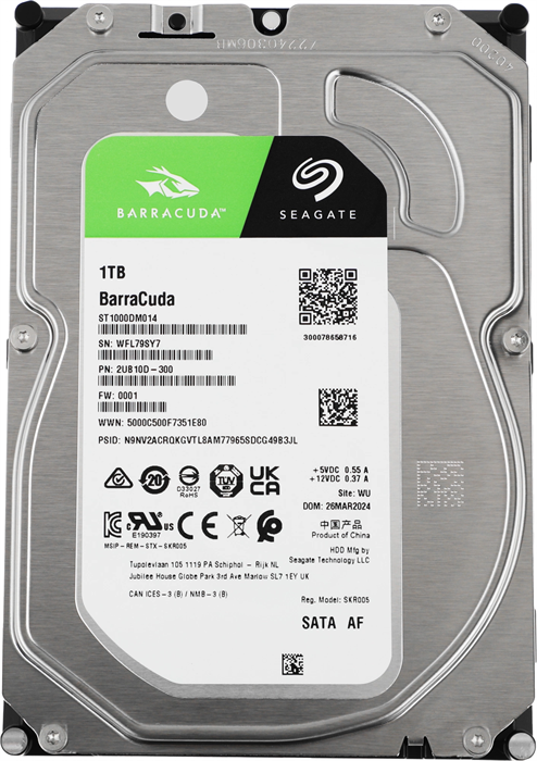 Жесткий диск Seagate SATA-III 1TB ST1000DM014 Desktop Barracuda 4KN (7200rpm) 256Mb 3.5" ST1000DM014