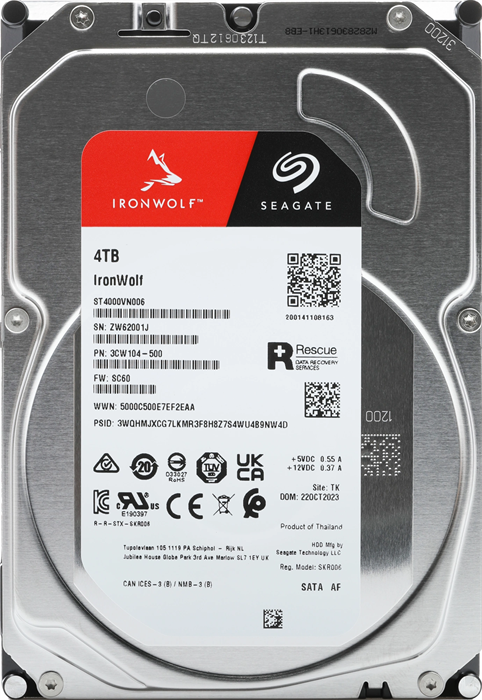 Жесткий диск Seagate SATA-III 4TB ST4000VN006 NAS Ironwolf 4KN (5400rpm) 256Mb 3.5" ST4000VN006