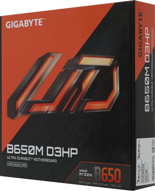 Материнская плата Gigabyte B650M D3HP Socket AM5 AMD B650 4xDDR5 mATX AC`97 8ch(7.1) 2.5Gg RAID+HDMI B650M D3HP