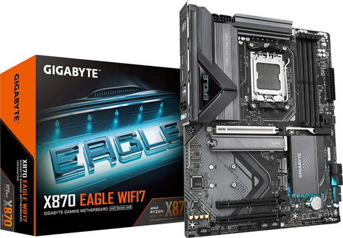 Материнская плата Gigabyte X870 EAGLE WIFI7 Socket AM5 AMD X870 4xDDR5 ATX AC`97 8ch(7.1) 2.5Gg RAID X870 EAGLE WIFI7