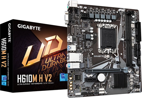 Материнская плата Gigabyte H610M H V2 Soc-1700 Intel H610 2xDDR5 mATX AC`97 8ch(7.1) GbLAN+VGA+HDMI H610M H V2
