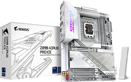 Материнская плата Gigabyte Z890 AORUS PRO ICE Soc-1851 Intel Z890 4xDDR5 ATX AC`97 8ch(7.1) 5Gigabit Z890 AORUS PRO ICE