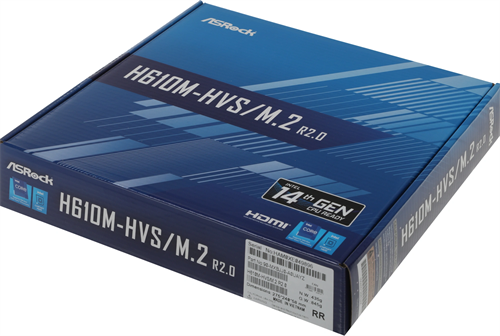 Материнская плата Asrock H610M-HVS/M.2 R2.0 Soc-1700 Intel H610 2xDDR4 mATX AC`97 8ch(7.1) GbLAN+VGA H610M-HVS/M.2 R2.0