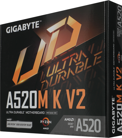 Материнская плата Gigabyte A520M K V2 Soc-AM4 AMD A520 2xDDR4 mATX AC`97 8ch(7.1) GbLAN RAID+VGA+HDM A520M K V2