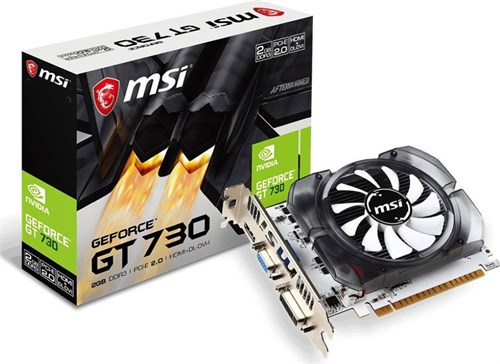 Видеокарта MSI PCI-E 2.0 N730-2GD3V3 NVIDIA GeForce GT 730 2Gb 128bit DDR3 902/1600 DVIx1 HDMIx1 CRT N730-2GD3V3