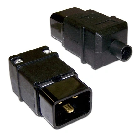 Вилка Lanmaster LAN-IEC-320-C20 IEC 60320 C20 16A 250V black LAN-IEC-320-C20