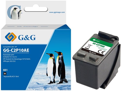 Картридж струйный G&G GG-C2P10AE 651 черный (12мл) для HP DeskJet 5575/5645 GG-C2P10AE