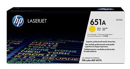 Картридж лазерный HP 651A CE342A желтый бар.в компл. (16000стр.) для HP LJ 700/775 CE342A