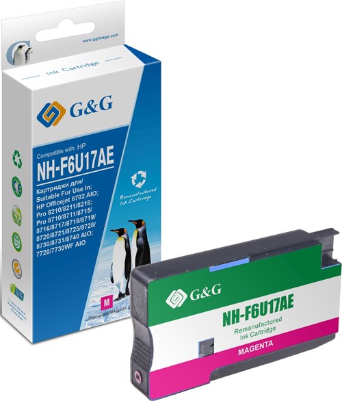 Картридж струйный G&G GG-F6U17AE 953XL пурпурный (26мл) для HP OJ Pro 7740/8210/8218/8710/8715 GG-F6U17AE