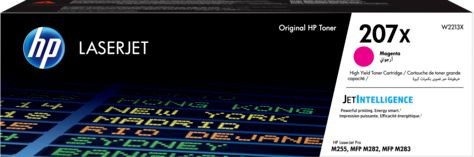 Картридж лазерный HP 207X W2213X пурпурный бар.в компл. (2450стр.) для HP M255/MFP M282/M283 W2213X