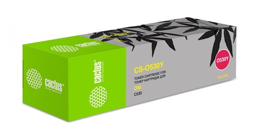 Картридж лазерный Cactus CS-O530Y 44469752 желтый (5000стр.) для Oki C530 CS-O530Y