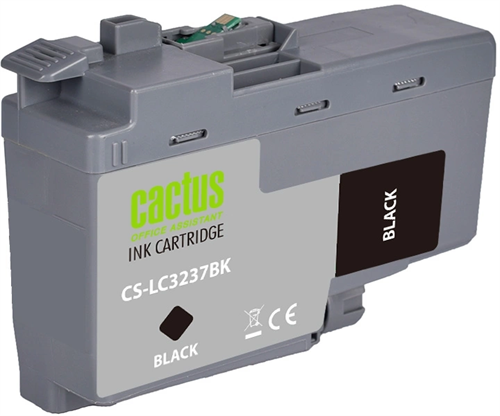 Картридж струйный Cactus CS-LC3237BK черный пигментный (65мл) для Brother HL-J6000DW/J6100DW с чипом CS-LC3237BK