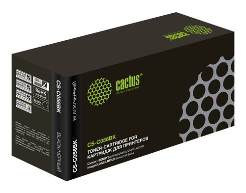 Картридж лазерный Cactus CS-C056BK 056BK черный (10000стр.) для Canon i-SENSYS LBP325x/MF542x/MF543x CS-C056BK
