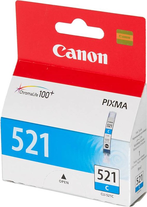 Картридж струйный Canon CLI-521C 2934B004/001 голубой для Canon iP3600/4600/MP540/620/630/980 2934B004/001