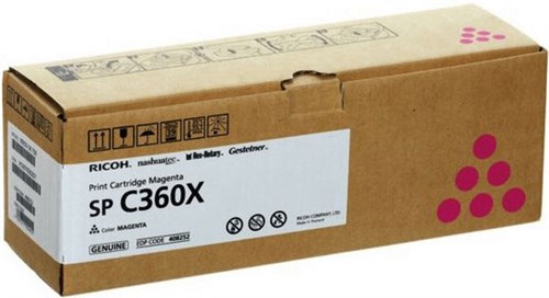 Картридж лазерный Ricoh SP C360X 408252 пурпурный (9000стр.) для Ricoh SP C361SFNw 408252
