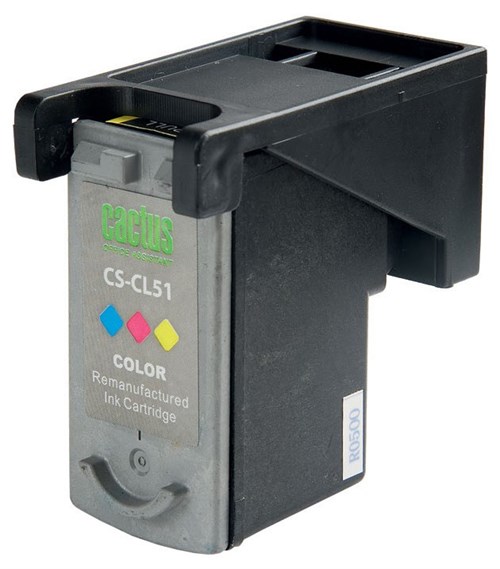 Картридж струйный Cactus CS-CL51 CL-51 голубой/пурпурный/желтый (18мл) для Canon Pixma MP150/MP160/M CS-CL51