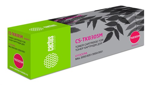 Картридж лазерный Cactus CS-TK8305M TK-8305M пурпурный (15000стр.) для Kyocera Mita 3050/3051/3550/3 CS-TK8305M