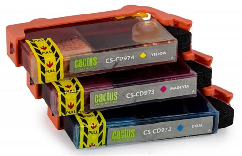 Картридж струйный Cactus CS-CD972/3/4 №920XL голубой/желтый/пурпурный набор (43.8мл) для HP DJ 6000/ CS-CD972/3/4