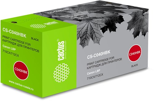 Картридж лазерный Cactus CS-C040HBK 040 H BK черный (12500стр.) для Canon LBP 710CX/712CX I-Sensys CS-C040HBK