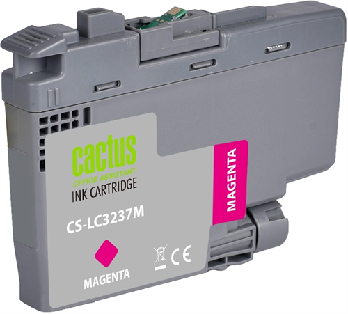 Картридж струйный Cactus CS-LC3237M пурпурный (18.4мл) для Brother HL-J6000DW/J6100DW с чипом CS-LC3237M