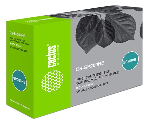 Картридж лазерный Cactus CS-SP200HE 407262 черный (2600стр.) для Ricoh SP 202SN/200N/203SFN CS-SP200HE