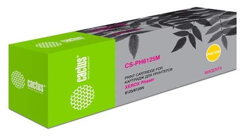 Картридж лазерный Cactus CS-PH6125M 106R01336 пурпурный (1000стр.) для Xerox Phaser 6125 CS-PH6125M