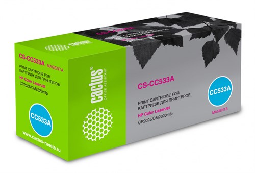 Картридж лазерный Cactus CS-CC533A CC533A пурпурный (2800стр.) для HP Color LaserJet CP2025/CM2320 CS-CC533A