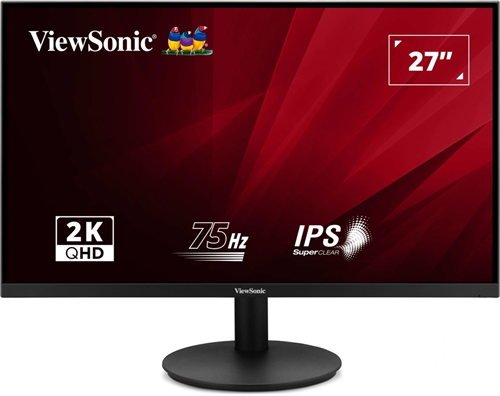 Монитор ViewSonic 27" VA2708-2K-HD-2 черный IPS LED 16:9 HDMI матовая 300cd 178гр/178гр 2560x1440 75 VA2708-2K-HD-2