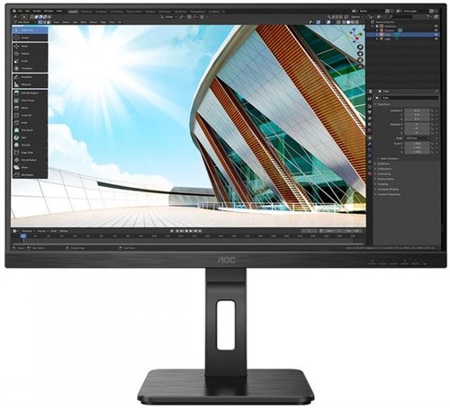 Монитор AOC 27" Pro Q27P2Q черный IPS LED 4ms 16:9 HDMI M/M матовая HAS Piv 300cd 178гр/178гр 2560x1 Q27P2Q