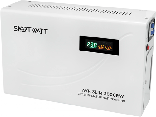 Стабилизатор напряжения Smartwatt AVR Slim 3000RW 3000ВА белый 4512020310007