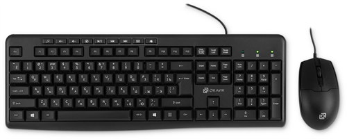 Клавиатура + мышь Оклик S650 клав:черный мышь:черный USB Multimedia (1875246) 1875246