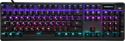 Клавиатура Steelseries Apex Pro механическая черный USB for gamer LED (подставка для запястий) (6462 64626
