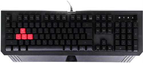 Клавиатура A4Tech B120N черный USB Multimedia for gamer LED (подставка для запястий) кабель 1.8м B120N