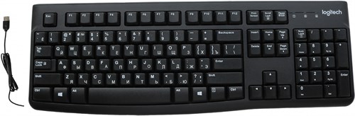 Клавиатура Logitech K120 черный USB (920-002583) кабель 1.5м 920-002583