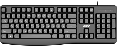 Клавиатура Acer OKW301 черный USB (ZL.KBDCC.01A) кабель 1.8м ZL.KBDCC.01A
